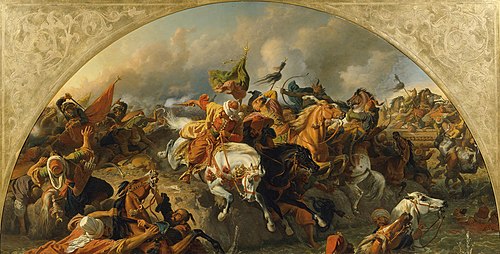 The Battle of Zenta in 1697, 1863, Karl von Blaas
