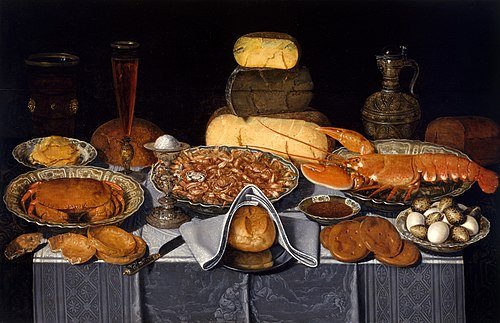 Breakfast still life, 1630, Clara Peeters
