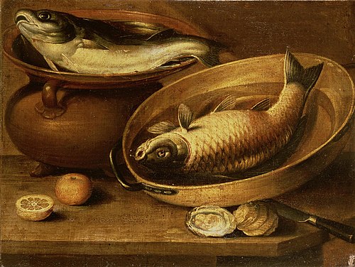 Still Life of Fish and Lemons, 1700, Clara Peeters