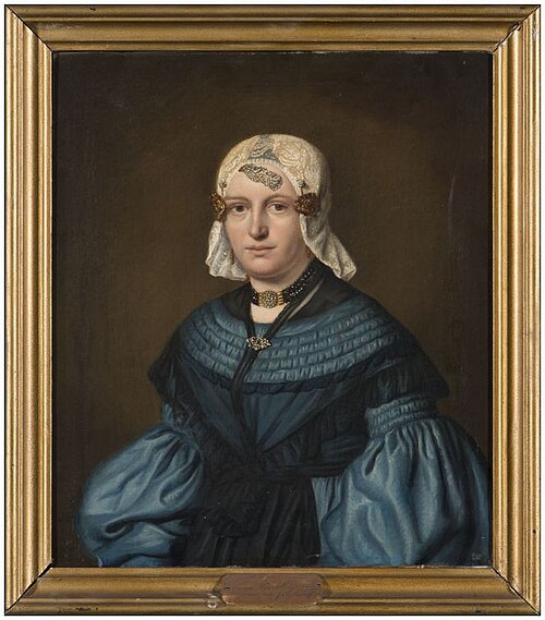 Portret van Anna Hessling, 1844, Johan Joeke Gabriël van Wicheren