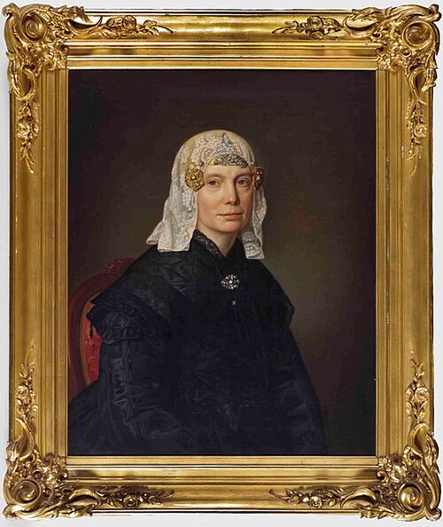 Portret van Mevr. M. Eskes, 1869, Johan Joeke Gabriël van Wicheren