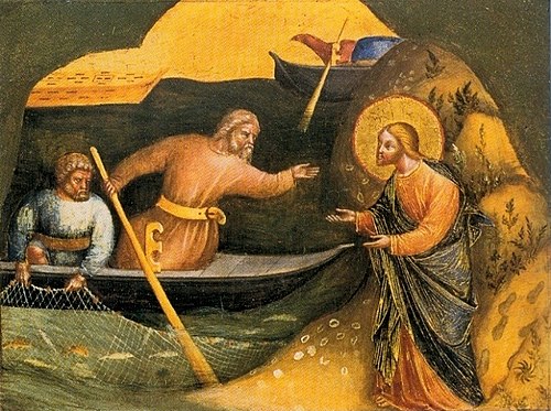 Die Berufung des Petrus und Andreas / Der Apostel Petrus predigend, 1370, Lorenzo Veneziano