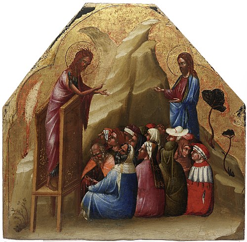 Saint John the Baptist Preaching, 1370, Lorenzo Veneziano