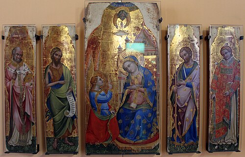 Annunciation with Saints, 1371, Lorenzo Veneziano