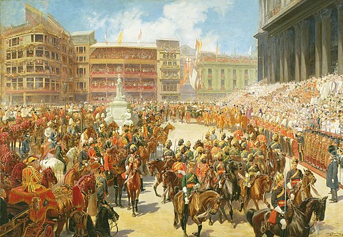 Queen Victoria arriving at St Paul's Cathedral, 1897, John Charlton