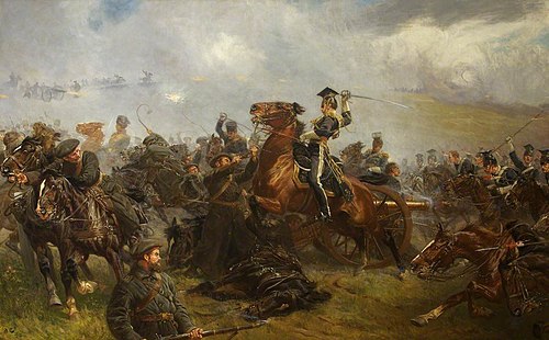 The Charge of the Light Brigade, the Battle of Balaclava, 25th October 1854 with Godfrey Charles Mor, 1905, John Charlton