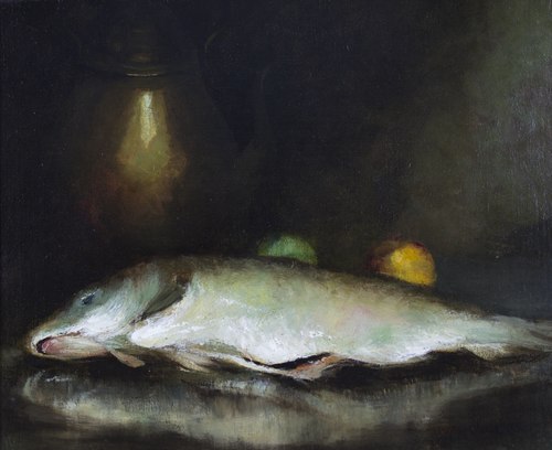 Still Life with Fish, , William Merritt Chase