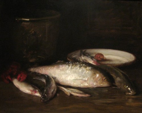 Still Life with Fish, 1800, William Merritt Chase