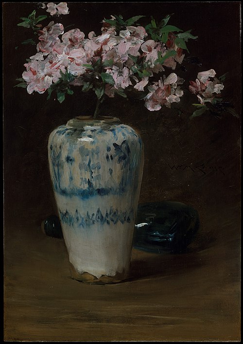 Pink Azalea—Chinese Vase, 1885, William Merritt Chase