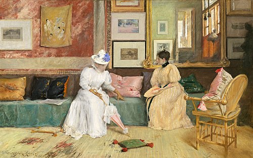 A Friendly Call, 1895, William Merritt Chase