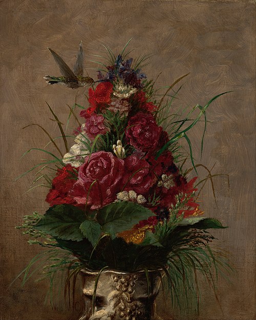 Still Life with Hummingbird, 1870, William Merritt Chase