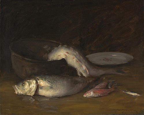 Big Copper Kettle and Fish (Fish), , William Merritt Chase