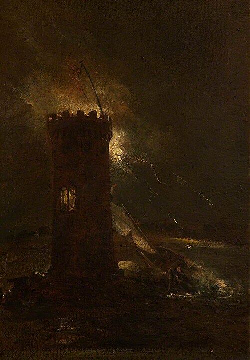 Tabley Tower at Night, , Henry Thomson
