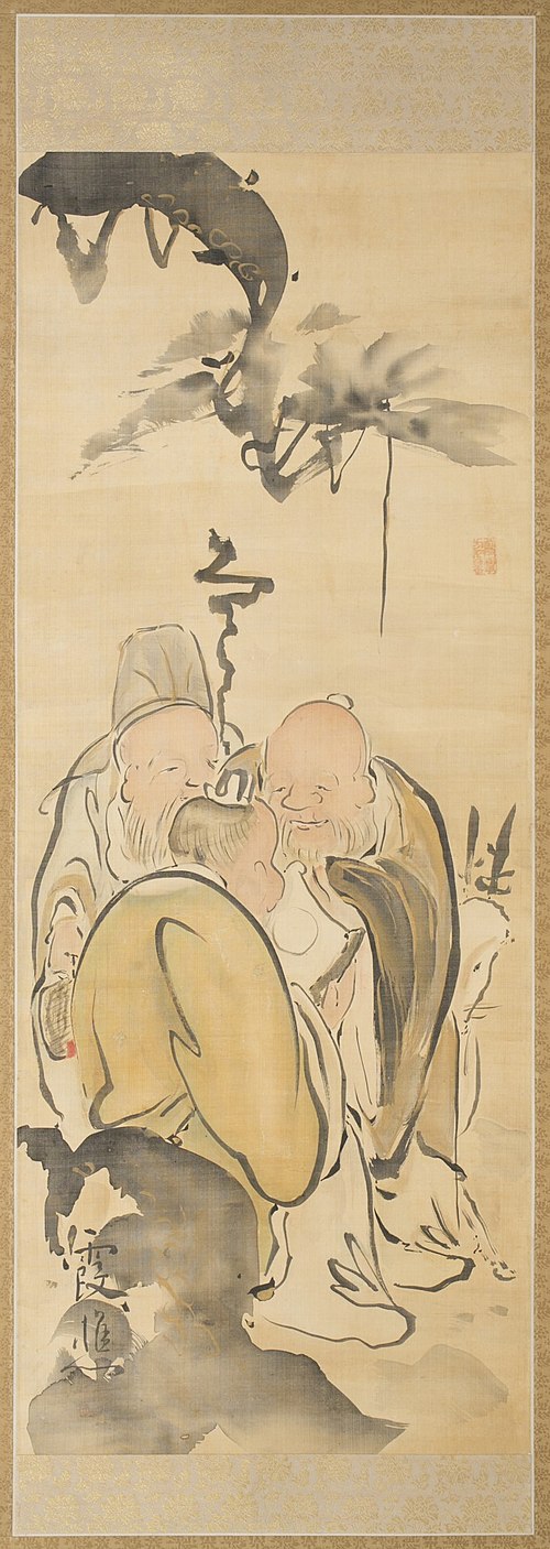 The Three Laughers at Tiger Ravine, , Ike no Taiga