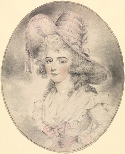 Portrait of a Lady, Facing Left, , John Downman