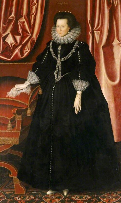Elizabeth Cecil, née Drury, Lady Burghley, 1616, William Larkin