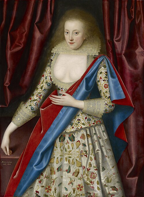 Portrait of a lady in masquing dress, possibly Jane, Lady Thornhagh (d. 1660), 1617, William Larkin