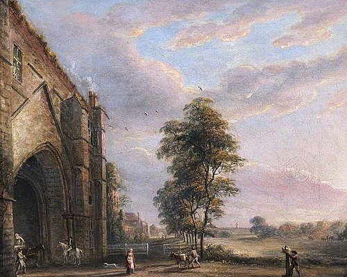 Abbey gateway Reading, 1808, Paul Sandby