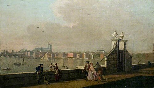 View from the Terrace of Old Somerset House, , Paul Sandby