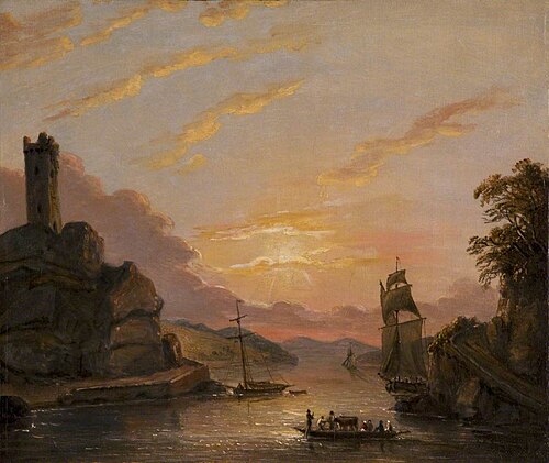 Carrick Ferry, near Wexford, Ireland, , Paul Sandby