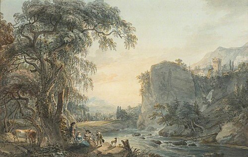 By the River, , Paul Sandby