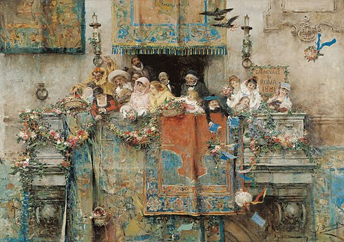 The Carnival in Rome 1881, 1881, José Benlliure y Gil