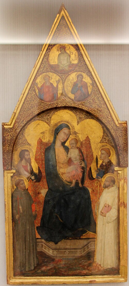 Thronende Maria mit dem Kind und vier Heiligen, 1335, Master of the Palazzo Venezia Madonna