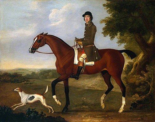Mr Russell on his Bay Hunter, 1740, James Seymour
