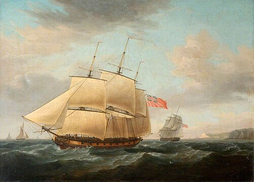 HM Frigate 'Achates' off Dover, 1809, Thomas Whitcombe