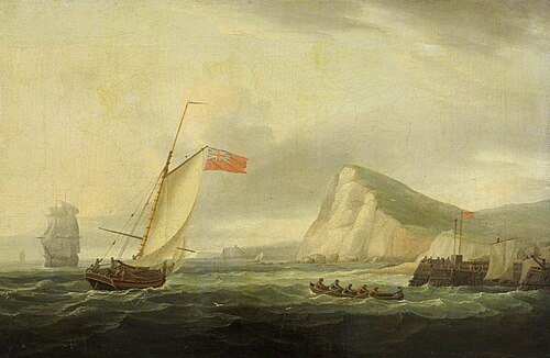 The cutter Mary off Shakespeare Cliff, Dover, , Thomas Whitcombe