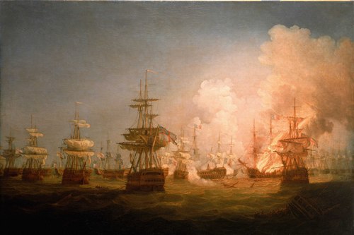 The Battle of the Nile, 1 August 1798: End of the Action, 1799, Thomas Whitcombe