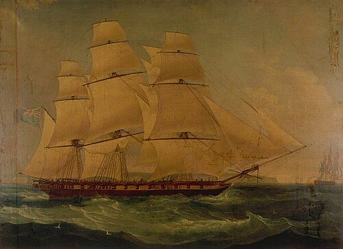 The East Indiaman Providence, 1850, Thomas Whitcombe