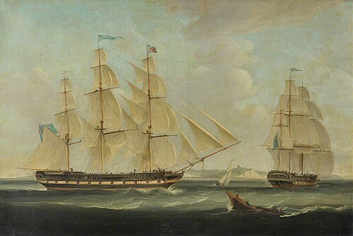 The Indiaman Essex, 1850, Thomas Whitcombe