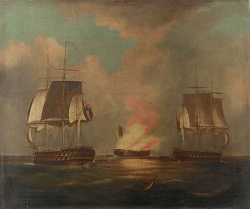 HMS Implacable and Centaur, 27 August 1808, 1850, Thomas Whitcombe