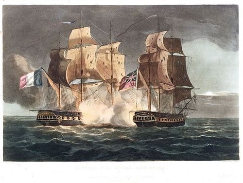Capture of La Gloire April 10th 1795, 1816, Thomas Whitcombe