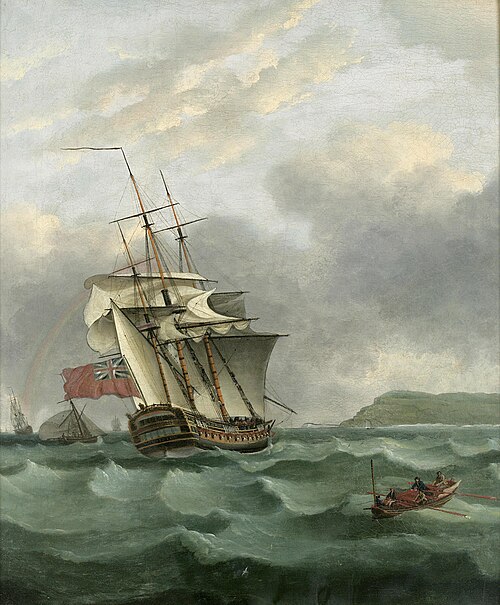 H.M.S Winterton Approaching Dover, 1815, Thomas Whitcombe