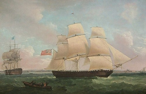 Underway off Portsmouth, 1813, Thomas Whitcombe