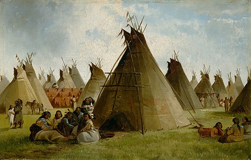 Prairie Indian Encampment, 1870, John Mix Stanley