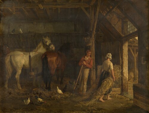 Stable Interior, 1865, Louis Van Kuyck