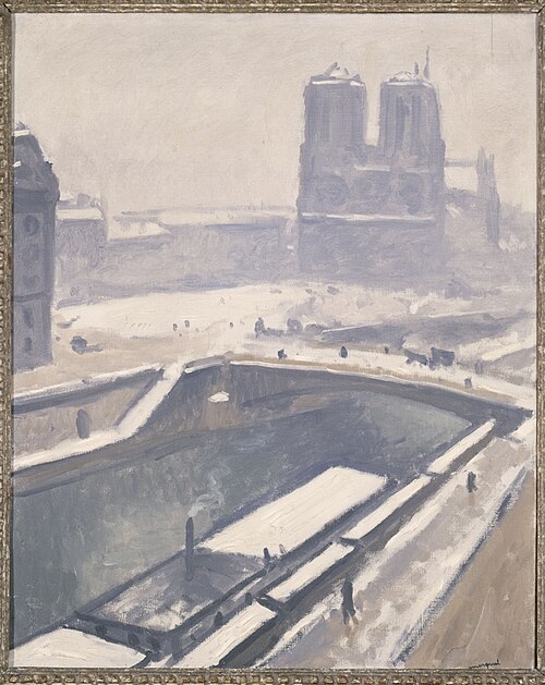 Vue de Notre-Dame sous la neige, 1928, Albert Marquet