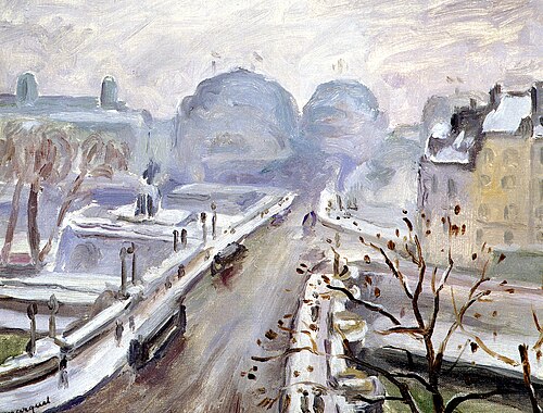 Pont Neuf sous la neige, 1910, Albert Marquet