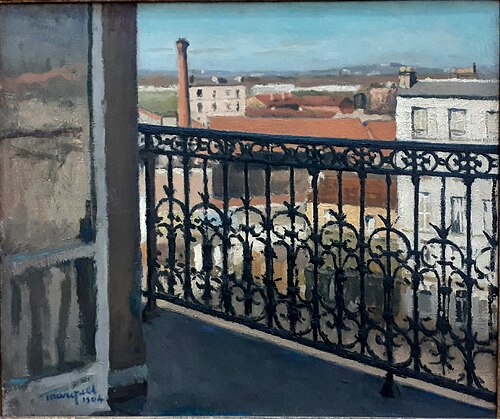 Balcon. Avenue de Versailles, 1904, Albert Marquet