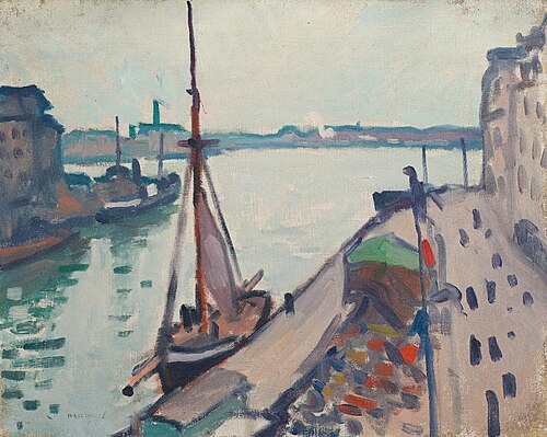 Le Havre, voilier à quai, 1906, Albert Marquet