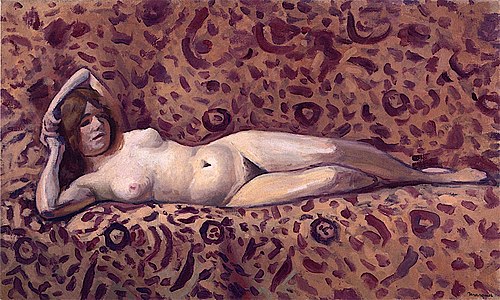 Nu allongé sur un tissu fleuri, 1913, Albert Marquet