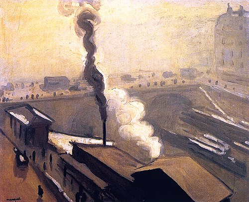 Le Pont Saint-Michel en hiver, 1908, Albert Marquet
