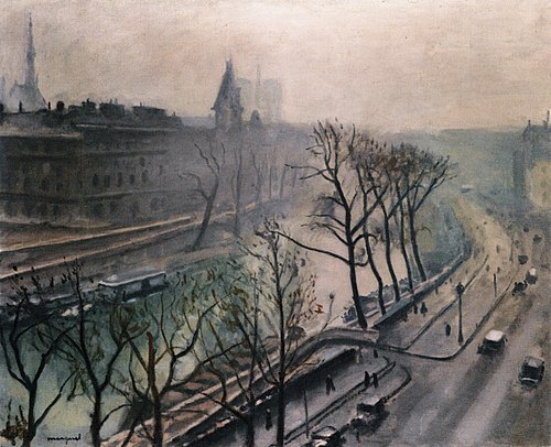 Paris, quai des Grands Augustins au crépuscule, 1938, Albert Marquet