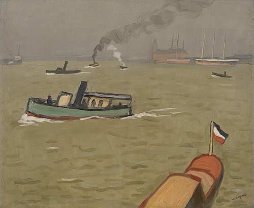Vedette à Hambourg, 1909, Albert Marquet