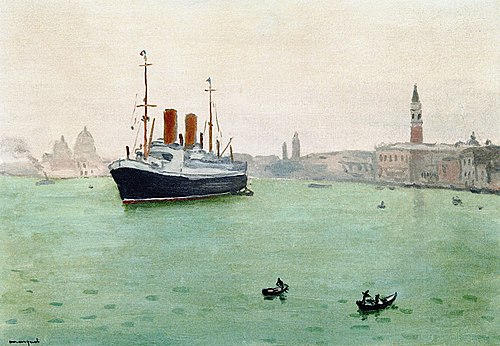 Venise, le paquebot, 1936, Albert Marquet
