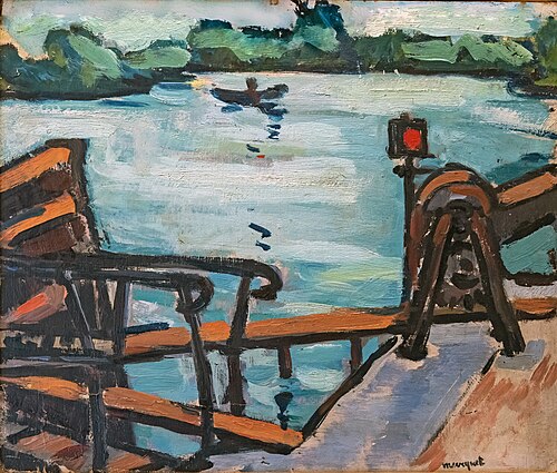 Vue de la Seine, embarcadère, 1942, Albert Marquet