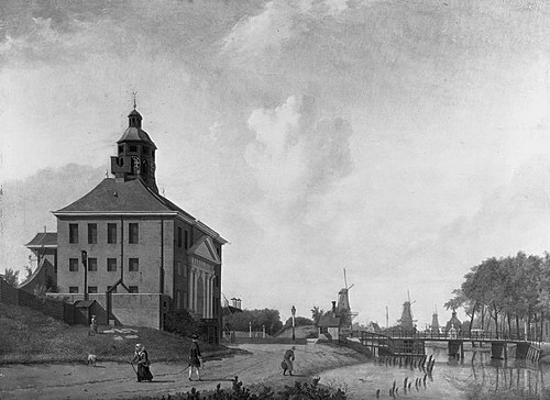De Baangracht met de Muiderpoort, 1756, Jan ten Compe